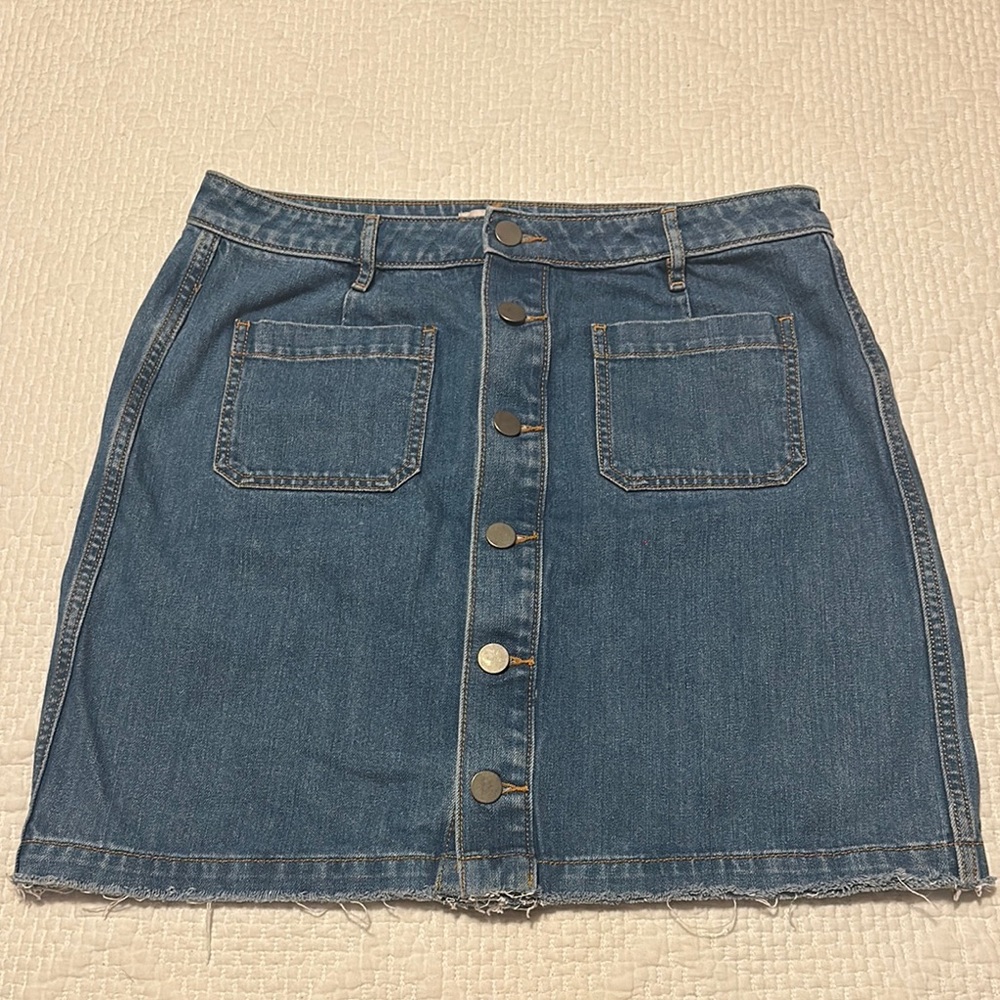 LOFT Outlet Denim Button-Front Women’s Skirt Size 12